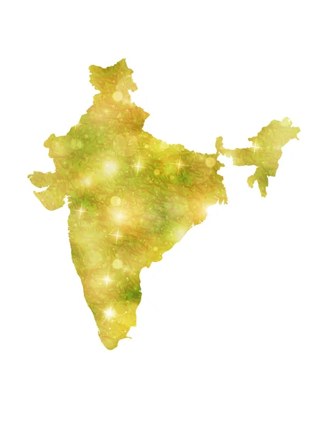 Mapa del país India — Vector de stock